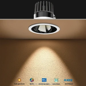 Modern Home LED Aluminum Downlight Full Spectrum RA98 High Brightness Anti-Glare Commercial Indoor Recessed Ceiling Spotlight