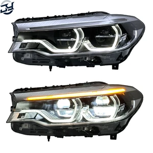JY 12V New LED Headlight for 5 Series G30 G38 2018-2020 Upgrade LCI Style Spoon DRL Matrix Projector Headlamp Assembly