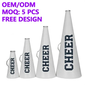Custom Plastic Cheerleading Megaphone with Logo for School Spirit Team OEM Wholesale Factory