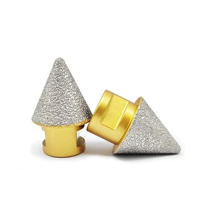 Vacuum Brazed Diamond Cone Chamfer Bit for Stone Material Hole Enlarging and Chamfering