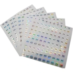 Nail Polish Gel Bottle Numbered Numbers Cup Number Stickers Waterproof Round Laser Label Coding Album Labels
