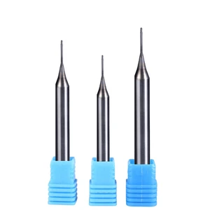 AZZKOR HRC70 Tungsten Carbide Micro Diameter Milling Cutter 2-Flute Diamond Coated Graphite End Mill