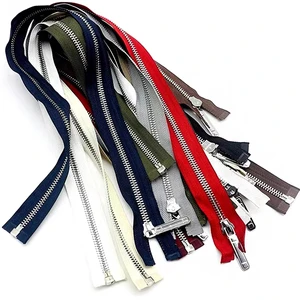 Guaranteed Quality Proper Price Wholesale Factory Metal Jacket Zipper Custom Puller Mens Jogging Workout Clothes Metal Zippers