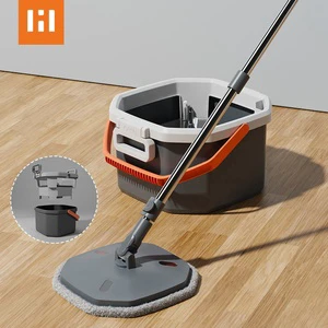 Holamopa 360 Magic Easy Spin Mop And Bucket Set With Wringer & Separate Dirty Water Bucket Microfiber Mop For Floor Cleaning