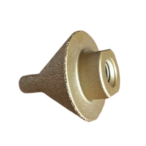 PMS M10 M14 38mm Grinding Head Diamond Cone Hole Punching Expanding Angle Grinding Drill Bit Diamond Chamfer Bit Wax