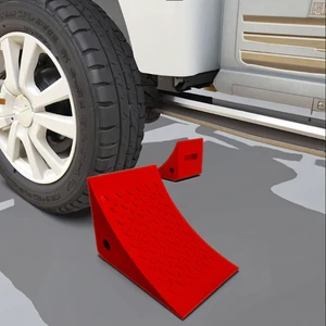 Plastic Wheel Stopper Chock Anti-slip Prevent Movement During Repairs Cutting Service Yellow Dock bumper Wheel Chock Block