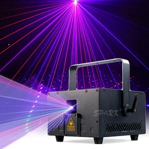 Cheap Price Sky Projector Beam Full Color Animation Mobile Phone Ilda Control 10W RGB High Power Laser Light Flight Case