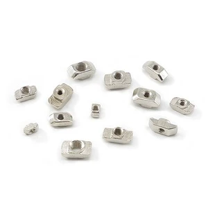 China Supplier 30A Standard Steel Drop in T Nut T Slot Hammer Head Nut M4 M5 M6 for Aluminum Extrusion t Slot #5004