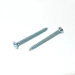 China Wholesale Phillips Self Tapping Chipboard Screw White Yellow Zinc Plated Chipboard Screw For Furniture Hardware Fasyeners