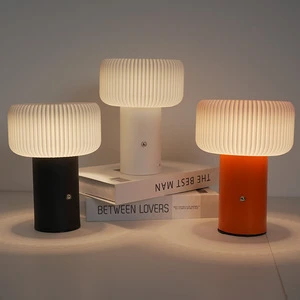 Modern Style Table Lamp USB Charging New Mushroom Design Bedside Night Light Dimmable for Camping and Restaurant Use