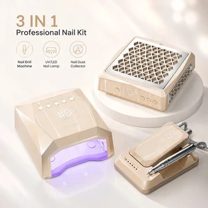Professional Rechargeable Gel Nail Lamp 120W, 45 LED Beads Portable UV LED Dryer for Nail Salon Use