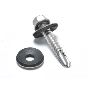 Stainless Steel 304 & Carbon Steel 435 BI Metal Hex Head Self Drilling Screws Metric System for Sheet Metal