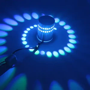 Modern Spiral LED Ceiling RGB LED Night Light Creative Wall Lamp Silver for Bedroom bar Sconce Hole Indoor Living Room Bar Dec