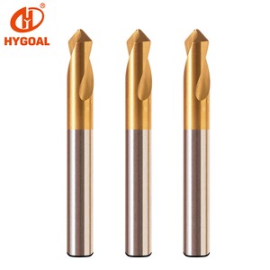 HYGOAL HSS M35 Cobalt 60 Degree/90 Degree Center Drill Bit CNC Spotting Drill For Metal Steel Titanium Coated Spot Drill Tool