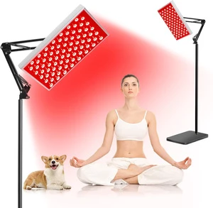 Red Light Therapy Lamp for Face Infrared Light Panel, 660nm/850nm, 100 LEDs 360°Flexible Gooseneck - Home Use for Muscle Relief