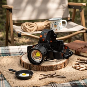 HYUGA PN-9 1000LM 5W LED Headlamp USB Rechargeable 18650 Aluminum Hiking Camping Fishing Adjustable Lighting Angle Zoomable