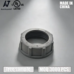 UL 1/2 Inch Grey Plastic Insulating Bushing for Electrical Conduit Threaded Terminal Bushing 105 Degree Celsius Rating
