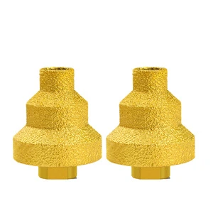 Brazed Diamond Pyramid Drill Bit Three-Step Hole Expander Chamfering Trimming Angle Grinder Tile Stone Drilling Masonry Drilling