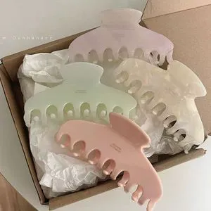 New Sweet Jelly Acetic Acid Clip Back Head Shark Clip Wholesale Headwear Hair Claw Large Disc Hair Clip