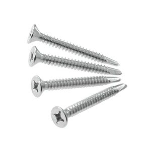 DIN 7504P CSK Flat Self-Drilling Screws Cross for Metal Stainless Steel A2-70 Grade Thread Size Metric/Inch Measurement