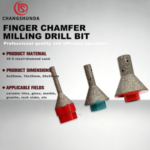 Brazed Diamond Finger Cutter Core Drill Bits Beveling Chamfer for Tile Ceramic Marble Enlarging Shaping Holes