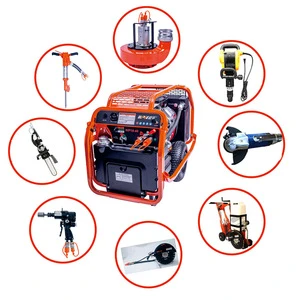 ODETOOLS Earthquake Fire Rescue Electric Hydraulic Power Pack Chain Saw and Circular Saw Concrete Demolition Tool Set