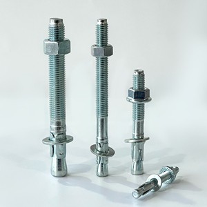 High-strength Carbon Steel Wedge Anchors, Suitable for Heavy-duty Fasteners in Cement and Concrete.