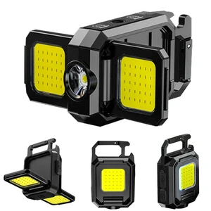 Wholesale IP54 Waterproof USB 550 Lumen Rechargeable COB LED Work Light Handheld Portable Keychain 200-300M Beam Distance