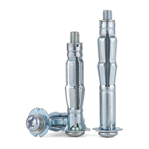 Hollow Gecko Tube Expansion M4M5M6M8 Special Expansion Bolt for Hollow Brick Gypsum Board Carbon Steel Plain Finish 100mm Length