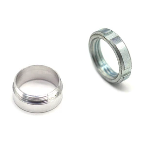 Custom Carbon Steel Zinc Plated Bushing with Internal Thread Slotted Lock Nut CNC Machining Service for Industrial Use