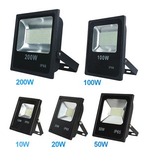 50W 100W 150W 200W Outdoor IP65 SMD Slim LED Flood Light 200 Watt Outdoor Garden Flood Spotlight Lighting