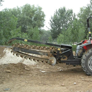 Tractor Mounted PTO TUV CE Certified Chainsaw Trencher with Motor Gearbox Gear for Farm and Building Projects