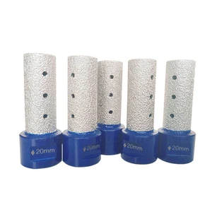 FN Vacuum Brazed Diamond Core Drill Finger Bits For Marble Granite Gravel 46# Model FN_QHMZZ 60mm Total Length 40-50mm Working