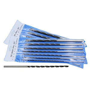 7pcs Set Brad Points Drill Bits with Length 300mm Diameter 4 5 6 7 8 10 12mm Woodworking Deep Hole Drilling Tools