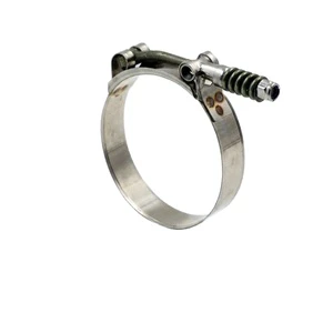 High Quality Galvanized Stainless Steel 304 Inch/Metric Spring Loaded High-pressure T-Bolt Pipe Hose Clamp with Customized Sizes