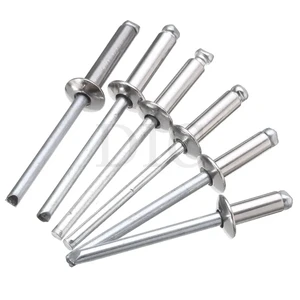 Hot Sale Pop Rivets 4.0mm Aluminium Steel Dome Head Blind Rivets Open End Bright Finish ISO 9001 Certified DIC Fasteners