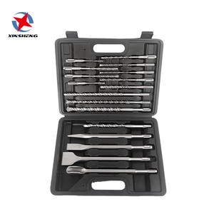 17 PCS SDS Plus Rotary Hammer Drill Bit Set Stone Drills And Chisels Concrete Hammer Drill Bit