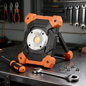 Heavy Duty LED Work Light Full Metal Body Power Bank Feature 180 Degree Swivel Industrial Grade Lighting Car Repair Tools