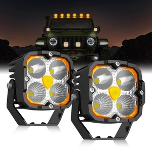 NEWWIND 7 Inch 80W Combo Beam LED Work Light with DRL & 9-Function Switch - Off Road 4x4 Driving Lamp