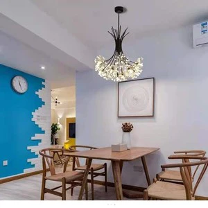 Nordic minimalist dandelion chandelier for bedroom, dining, living and entrance hall, light luxury branch-shaped iron