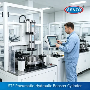 STF-100-50-5-5T Original Manufacturer Pneumatic Hydraulic Cylinder Space Saving High Efficiency