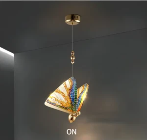 Modern Luxury Branch Shaped Chandelier Villa Bedroom Dining Room Lamp butterfly Shaped Staircase Chandelier