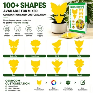 Butterfly Plant Insect Catcher Yellow Sticky Traps For Garden Greenhouse Fly Trap Pest Control Indoor Outdoor OEM ODM Custom