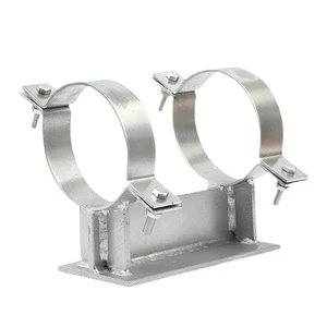 Bolt-type Pipe Clamp Support Bracket OEM Hot-dip Galvanized Stainless Steel Fixed And Sliding Guide Rails, Heavy-duty Industrial