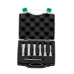 OEM TCT 22*35mm Annular Cutter Bit Set Weldon Shank Magnetic Drill Machine Tool Sets for Plastic Metal Box Included
