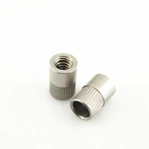 Customized Aluminum Stainless Steel Nickel Plated Knurld Threaded Bushing