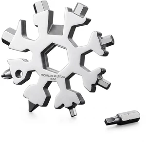 Portable Industrial 18-in-1 Stainless Steel Snowflake Multi-Tool Wrench-Durable EDC Pocket Tool for Camping Outdoor OEM/ODM