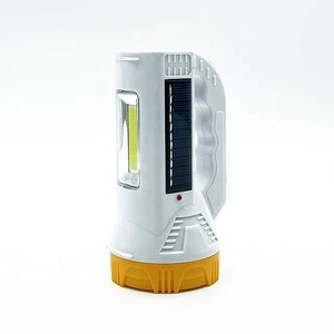 LED Searchlight Rechargeable Emergency Torch Flashlight With Solar Energy