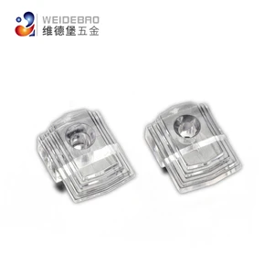WEIDEBAO Furniture Hardware Square Clear PS Plastic Glass Mirror Clip Glass Clamp Holder Nail
