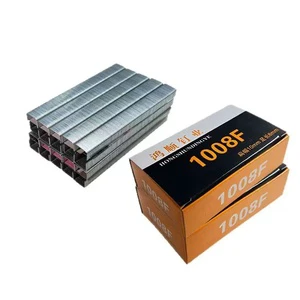 Home Binding Stationery Galvanized U Type Nail 10mm & 8mm Staples Silver Metal Standard Stapler Office Binding Supplies Staples